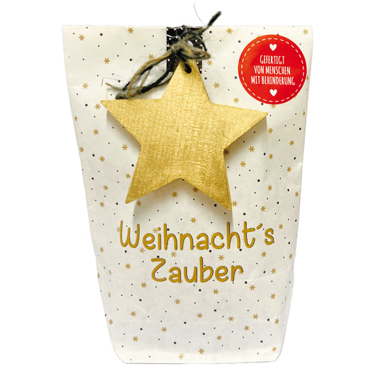 Wunderle Geschenktüte  -Weihnachtszauber - Goldstern