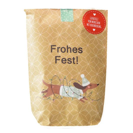 Wunderle Geschenktüte  - Frohes Fest - Dackel