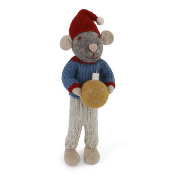 Gry & Sif - Big Grey Boy Mouse Christmas