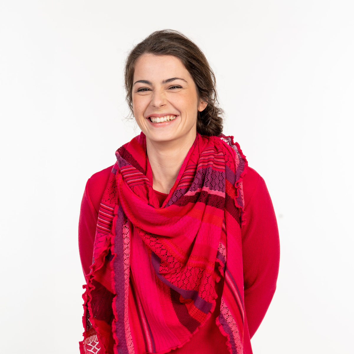 Invero Dreieckstuch Kyra pink