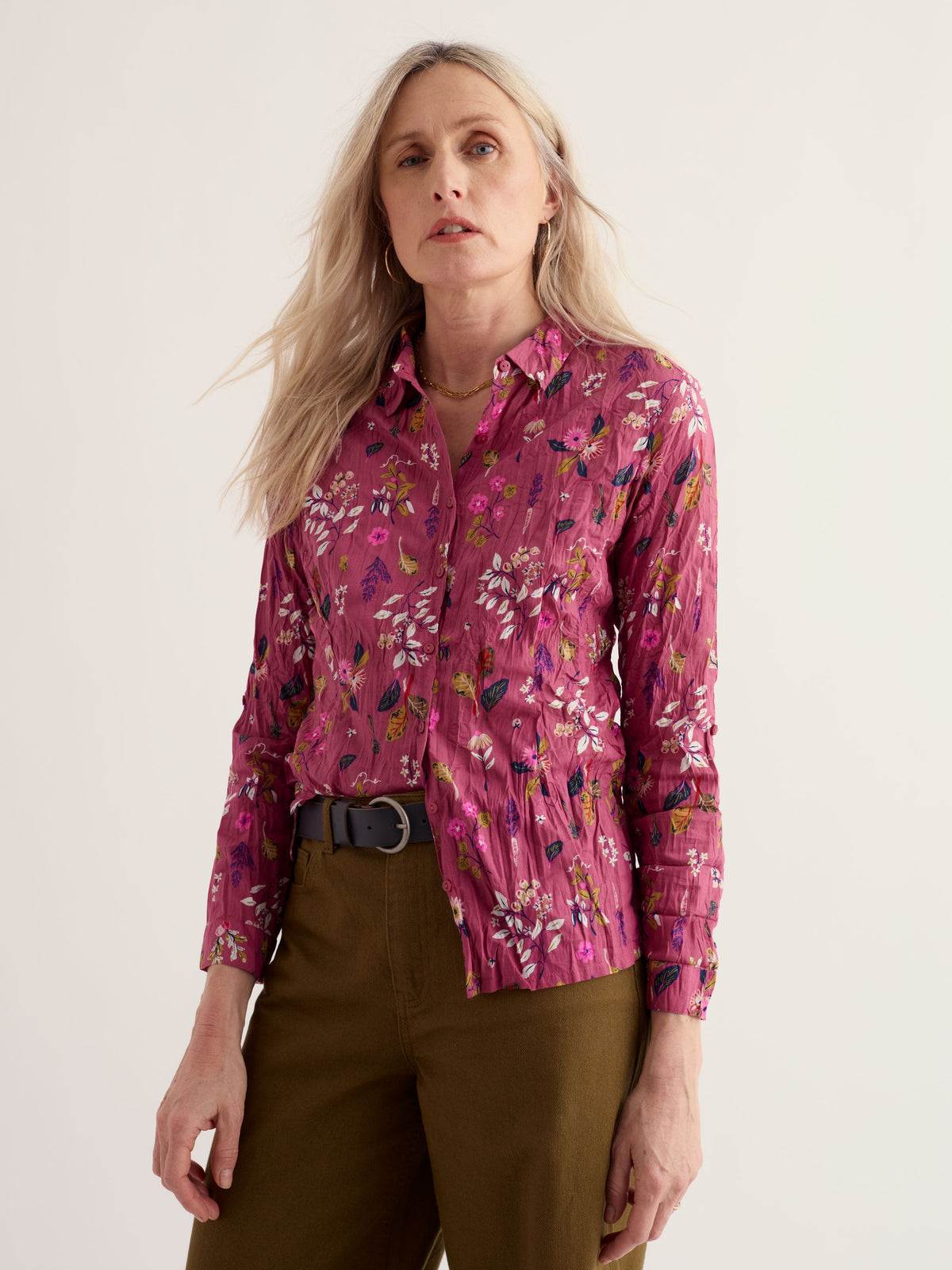 Seasalt Cornwall Larissa Shirt Flora Study rosa