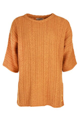 Stylischer Komfort: Der Mitzi Pullover in Orange besticht durch seinen lässigen oversized Look und hochwertigen Materialmix aus Lambswool. Dein Must-have für kühle Tage!