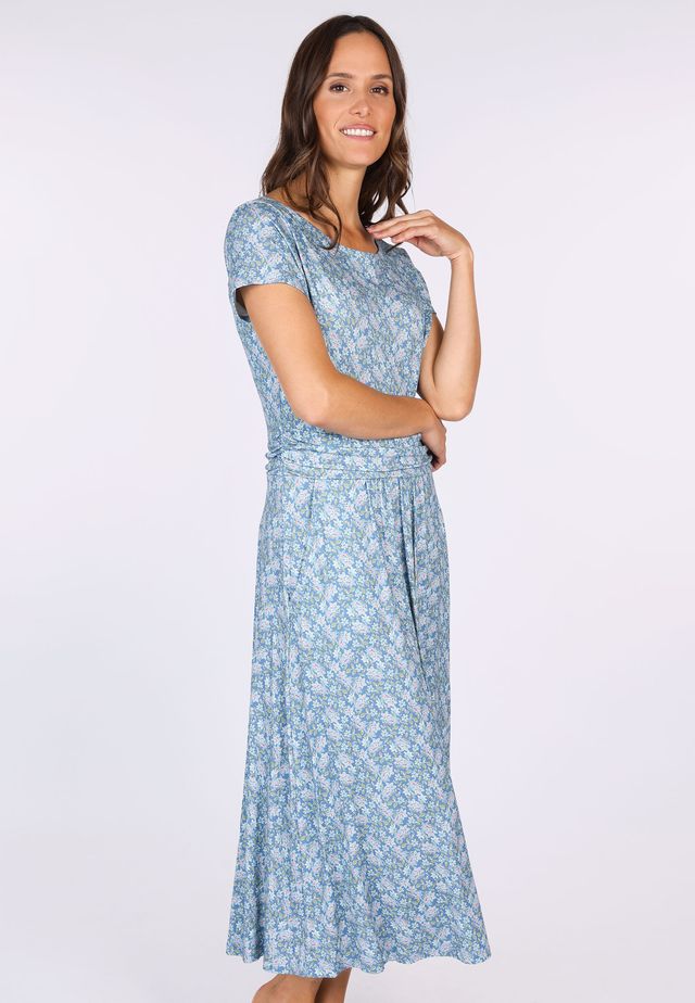Dress Malind Flower Paisley - Royal Blue