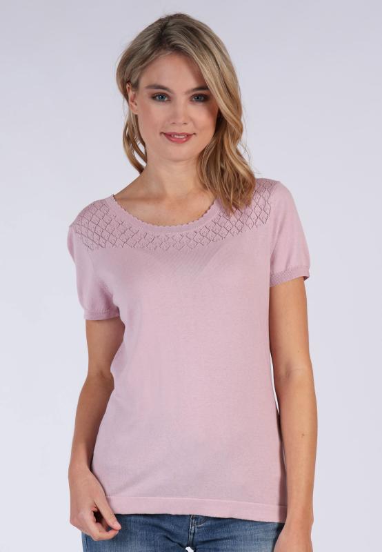 Knitted T-Shirt - Mona - Rose