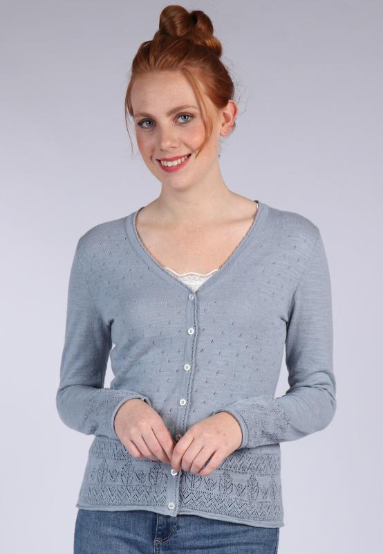 Sorgenfri Sylt - Strickjacke Vali - Light Blue