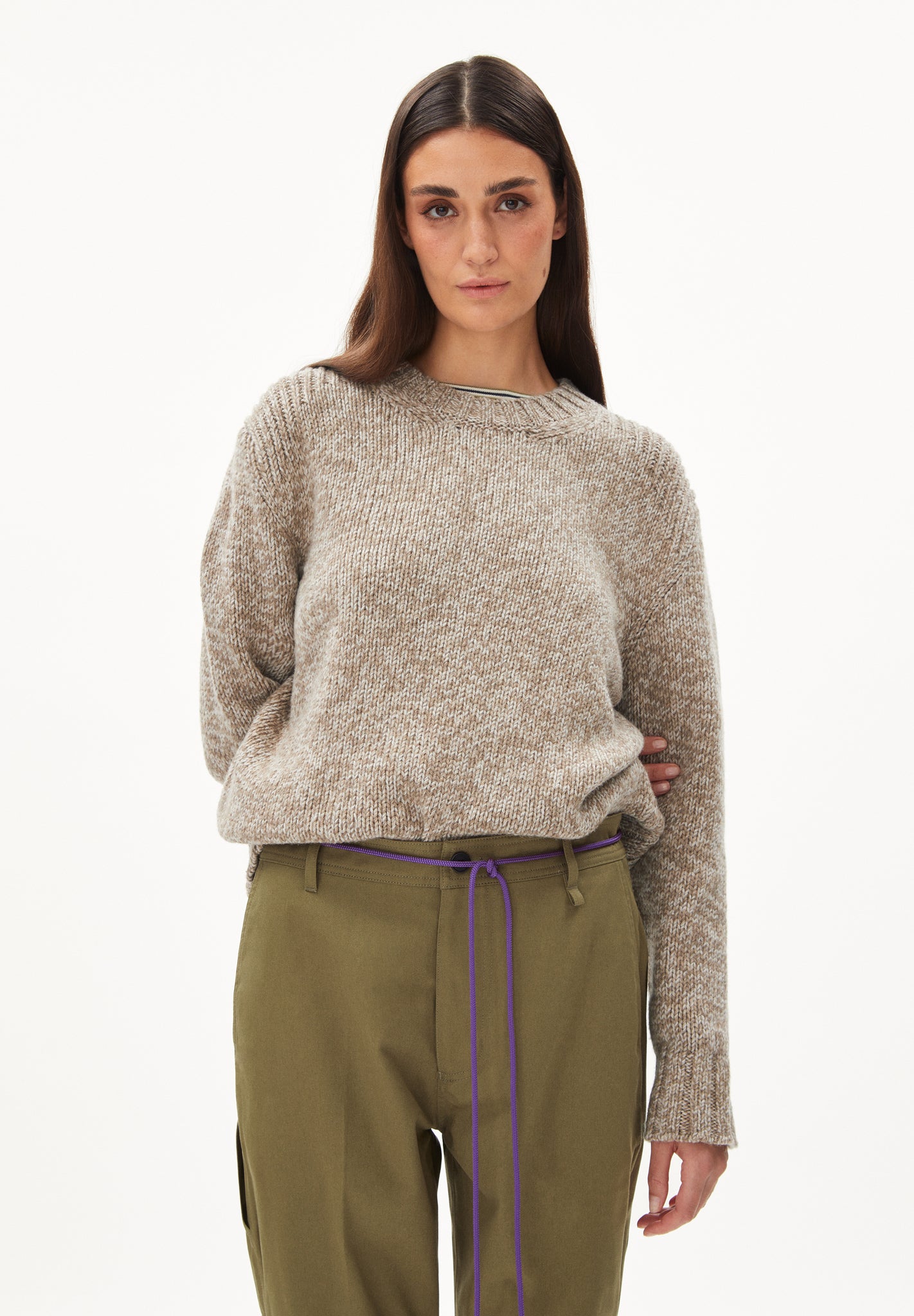 Amaliaa - Knitted sweater made of organic wool mix